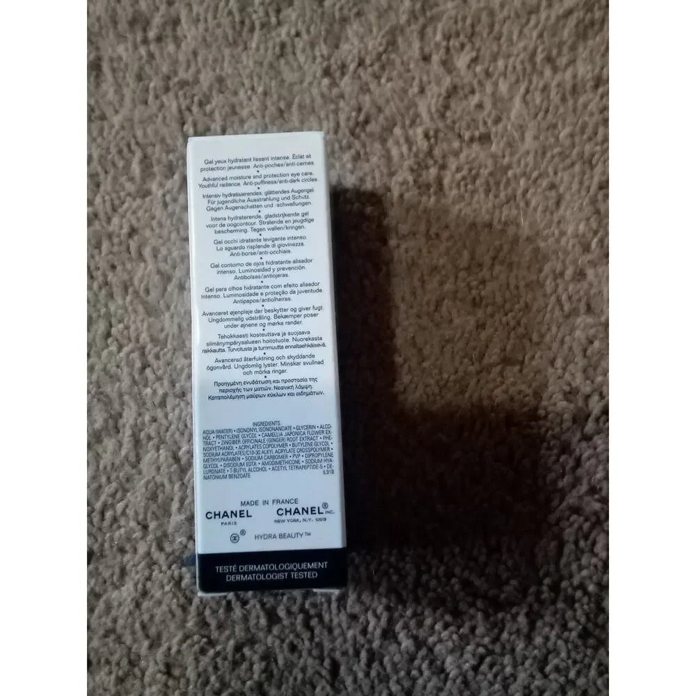 NIB Chanel Hydra Beauty Intense Smoothing Hydration Eye Gel .5 Oz